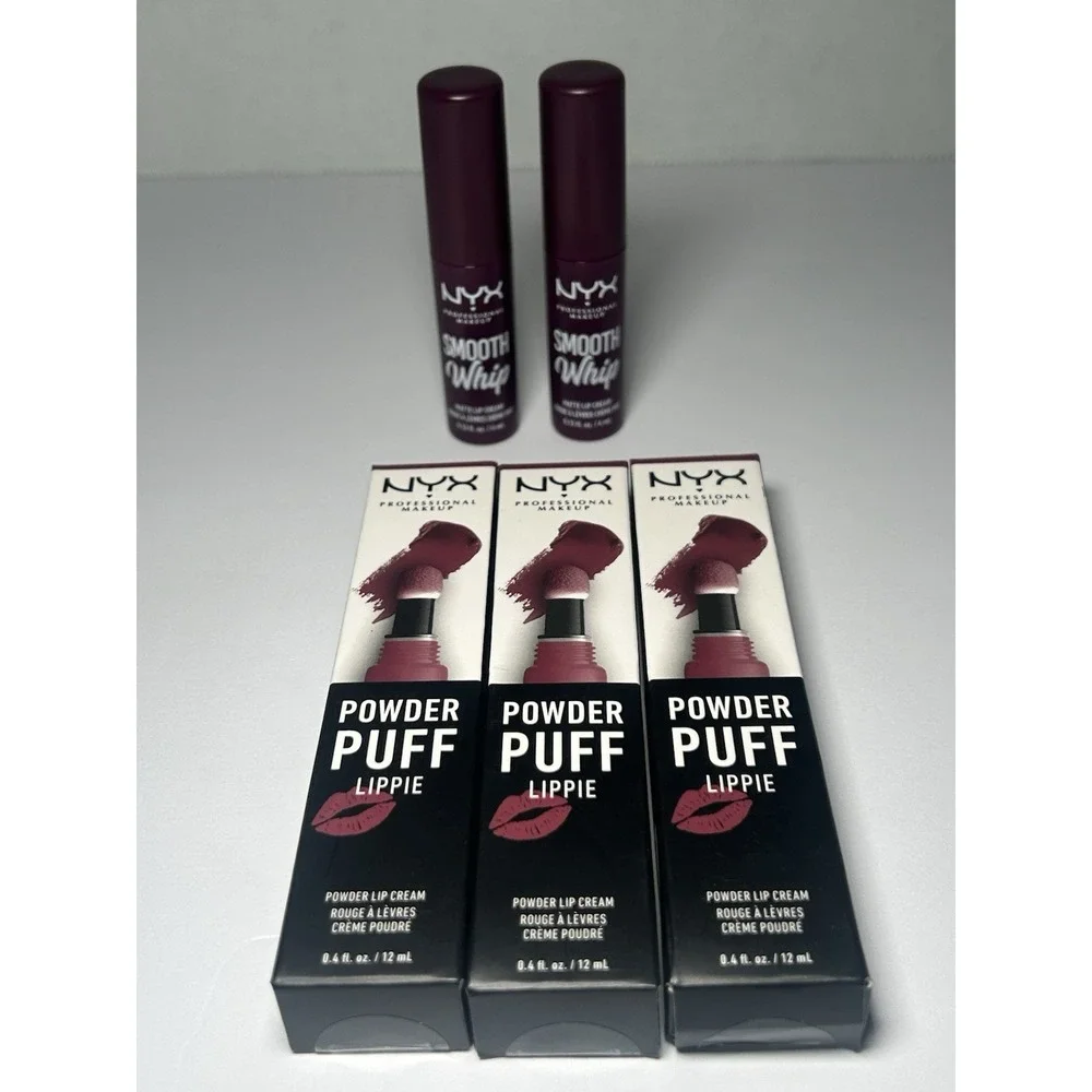 NYX Professional Makeup Powder Puff Lippie Lip Cream PRL07 Moody Lot Of 5